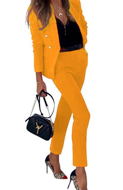 New Solid Color Fashion Two-Piece Suit for Women