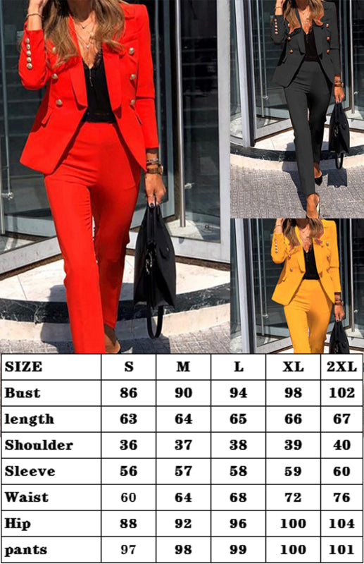 New Solid Color Fashion Two-Piece Suit for Women