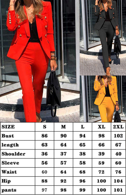 New Solid Color Fashion Two-Piece Suit for Women