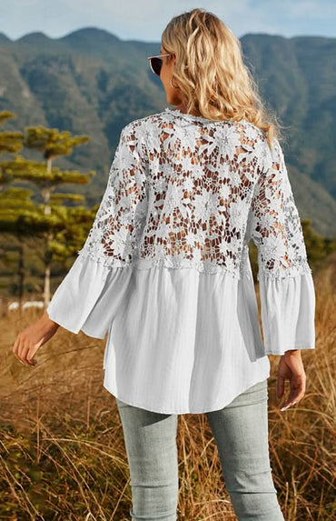 Women’s Lace Deep V Blouse