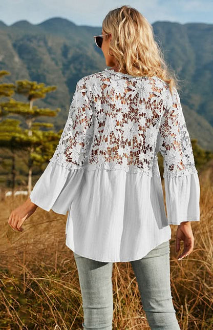 Women’s Lace Deep V Blouse