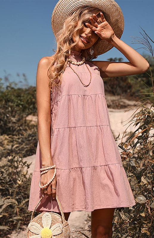 Chic Halter Dress for Spring-Summer Casual Elegance