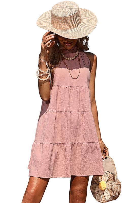 Chic halter dress for spring-summer