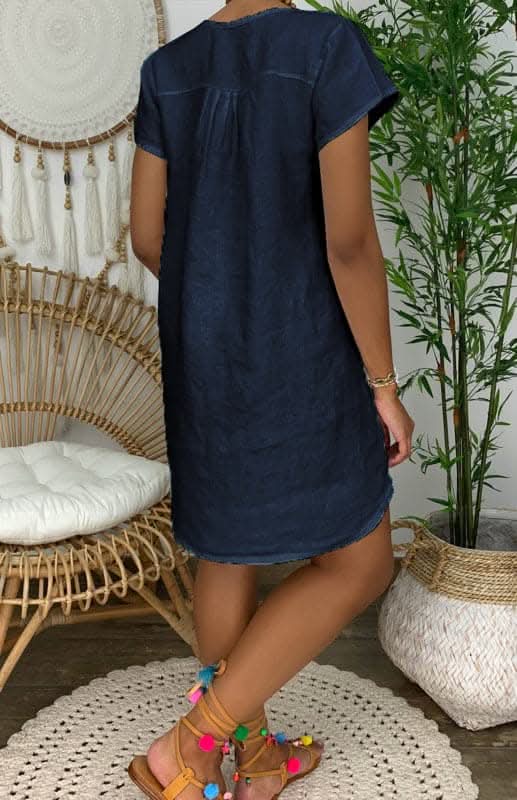 Vibrant Green V-Neck Dress for Effortless Summer Style - Love Salve 