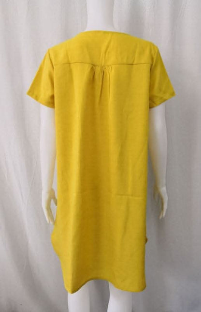 Vibrant Green V-Neck Dress for Effortless Summer Style - Love Salve 