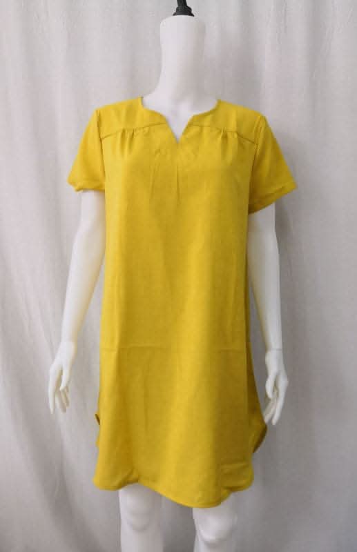 Vibrant Green V-Neck Dress for Effortless Summer Style - Love Salve 