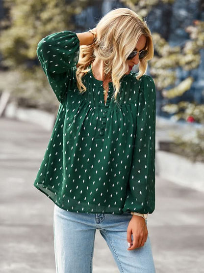 Elegant Chiffon Blouse - Long Sleeve