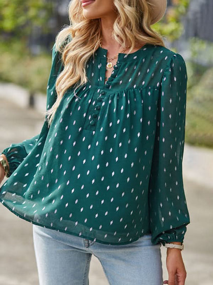 Elegant Chiffon Blouse - Long Sleeve