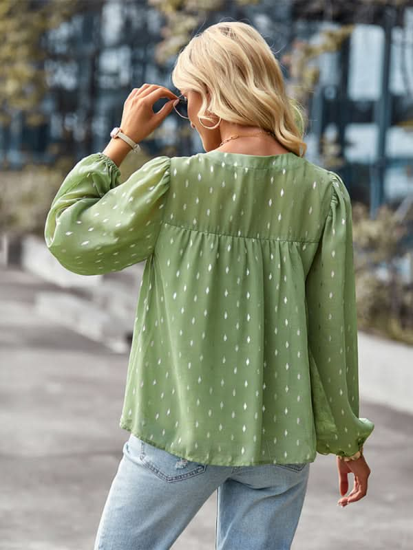 Elegant Chiffon Blouse - Long Sleeve