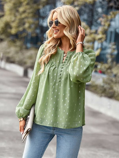 Elegant Chiffon Blouse - Long Sleeve