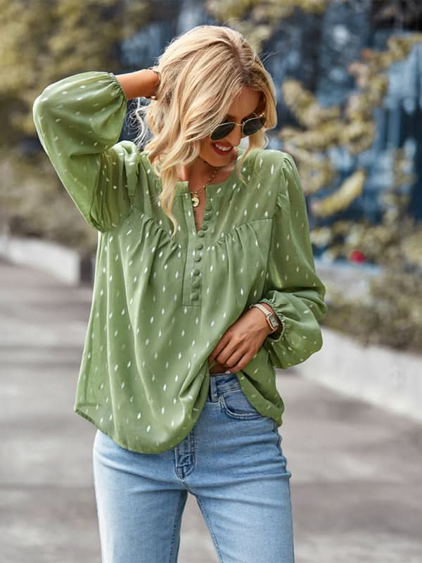 Elegant Chiffon Blouse - Long Sleeve