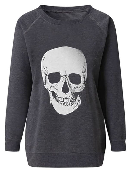 Skeleton Print Hoodie for Women