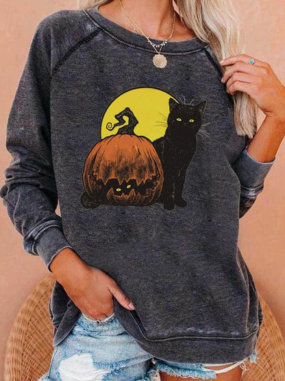 Women’s Pumpkin Print Hoodie