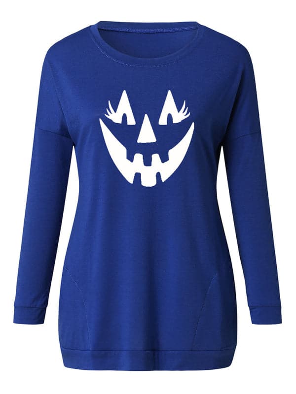 Halloween women's face pullover