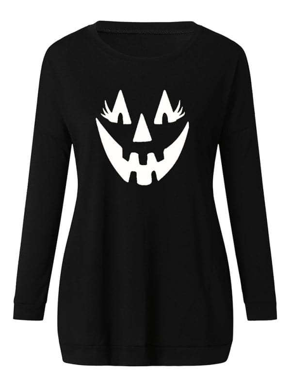 Halloween women's face pullover