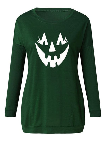 Halloween women's face pullover