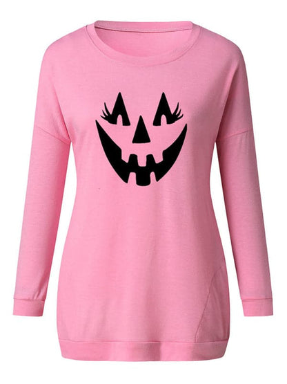 Halloween women's face pullover