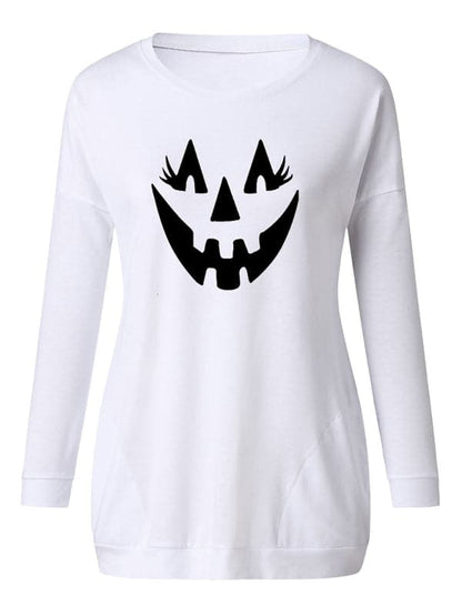 Halloween women's face pullover