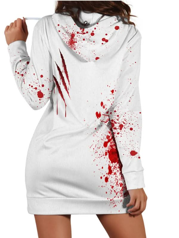 Stylish blood drop print hoodie