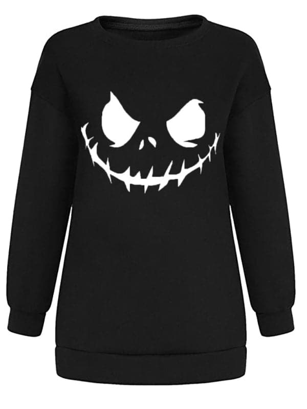 Spooky skull oversized hoodie