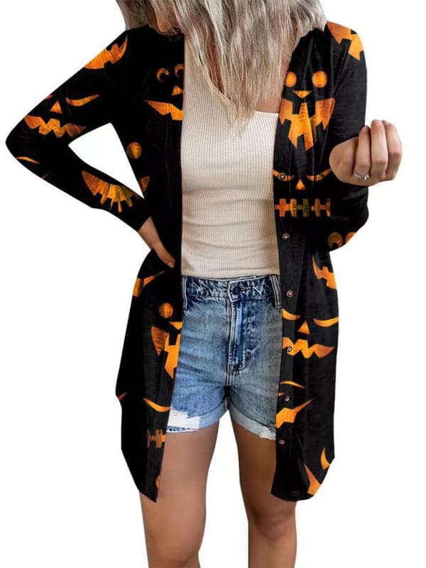 Charming women's Halloween cardigan