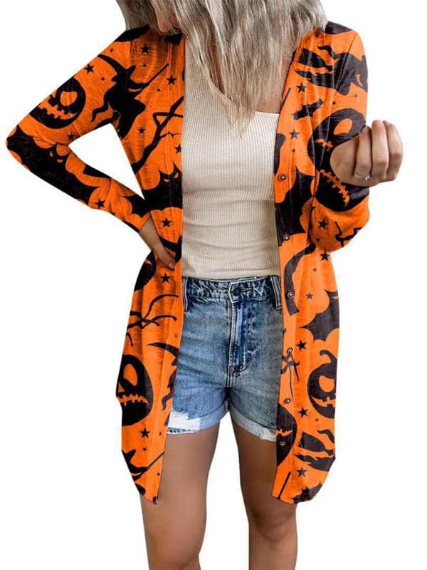 Charming women's Halloween cardigan