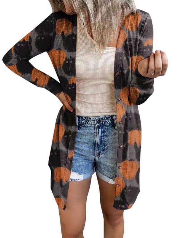 Charming women's Halloween cardigan