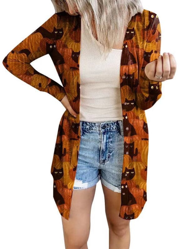 Charming women's Halloween cardigan