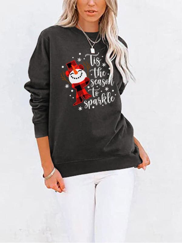 Festive Long Sleeve Snowman Top