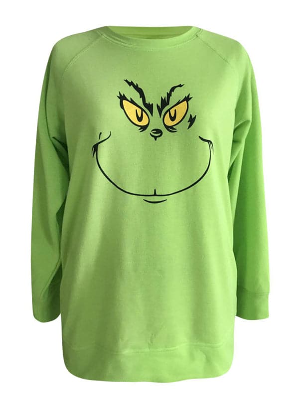 Women's Grinch Print Sweatshirt