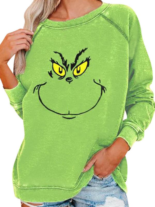 Women's Grinch Print Sweatshirt