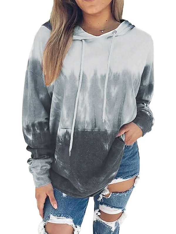 Trendy tie-dye hoodie sweater