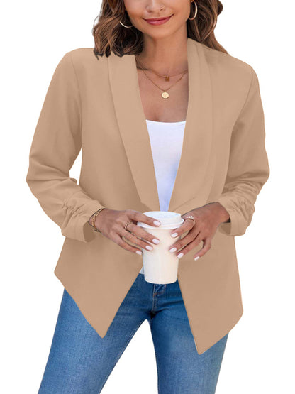 Women's Coat Double-Layer Suit Lapel Small Suit for Casual Wear