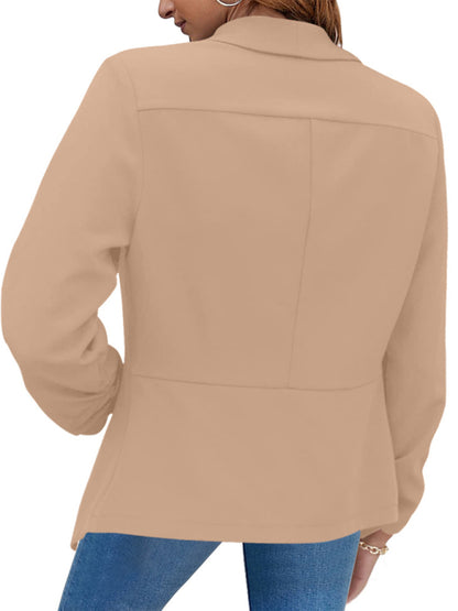 Women's Coat Double-Layer Suit Lapel Small Suit for Casual Wear