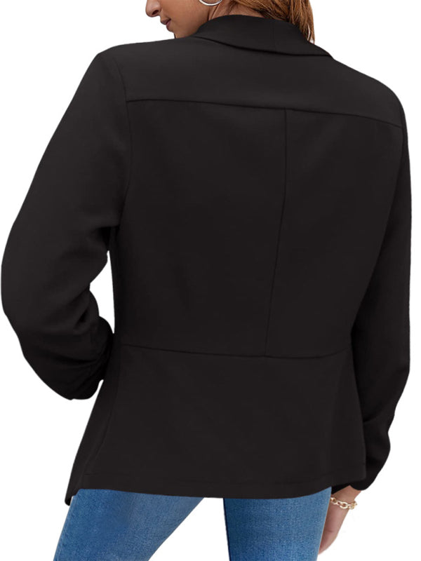 Women's Coat Double-Layer Suit Lapel Small Suit for Casual Wear
