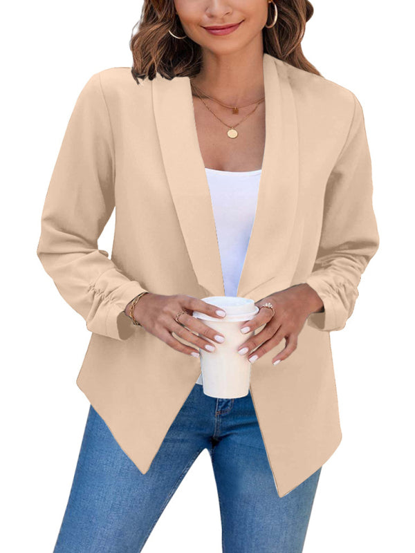 Women's Coat Double-Layer Suit Lapel Small Suit for Casual Wear