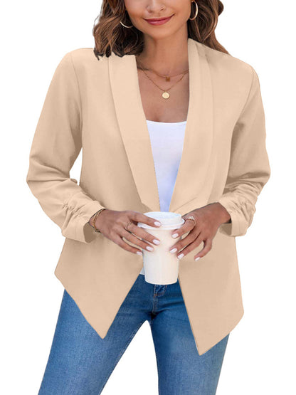 Women's Coat Double-Layer Suit Lapel Small Suit for Casual Wear