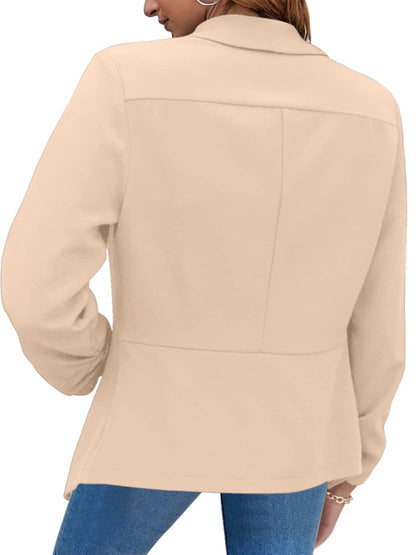 Women's Coat Double-Layer Suit Lapel Small Suit for Casual Wear