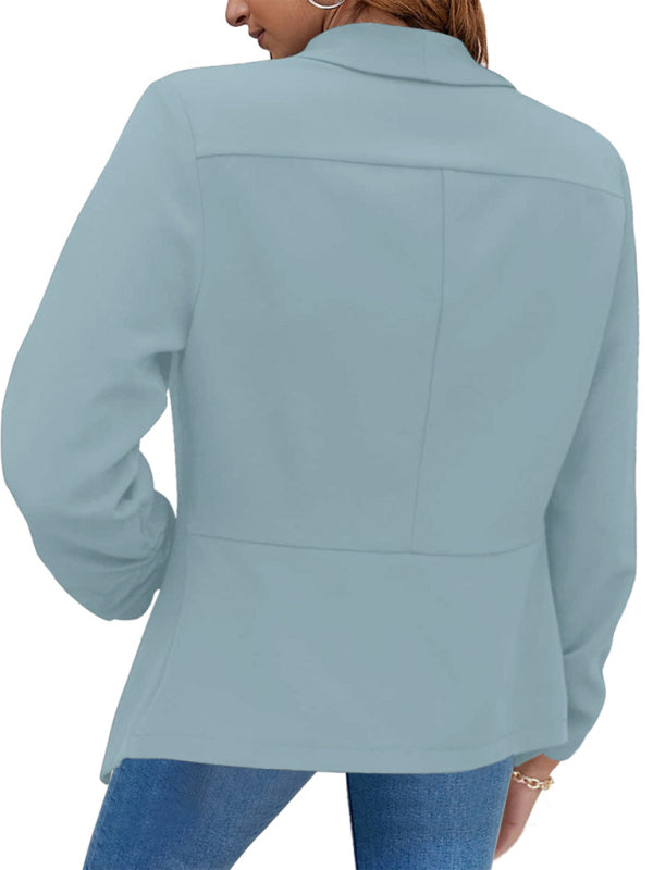 Women's Coat Double-Layer Suit Lapel Small Suit for Casual Wear