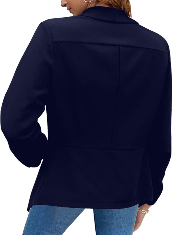 Women's Coat Double-Layer Suit Lapel Small Suit for Casual Wear