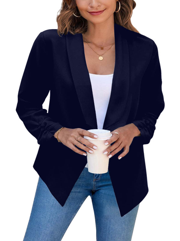 Women's Coat Double-Layer Suit Lapel Small Suit for Casual Wear