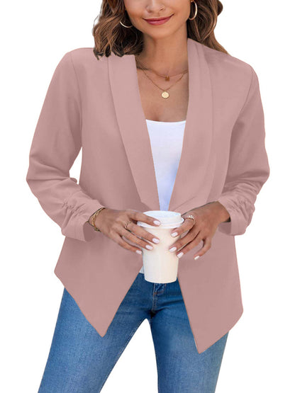 Women's Coat Double-Layer Suit Lapel Small Suit for Casual Wear