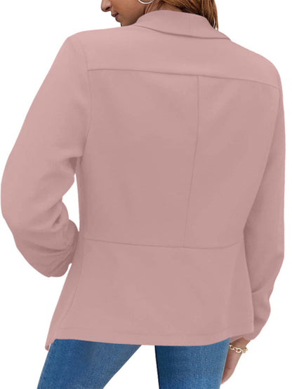 Women's Coat Double-Layer Suit Lapel Small Suit for Casual Wear