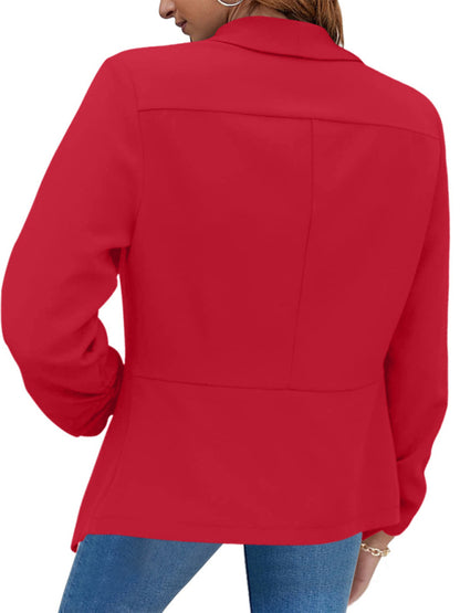 Women's Coat Double-Layer Suit Lapel Small Suit for Casual Wear