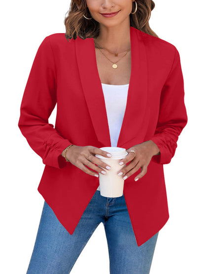 Women's Coat Double-Layer Suit Lapel Small Suit for Casual Wear