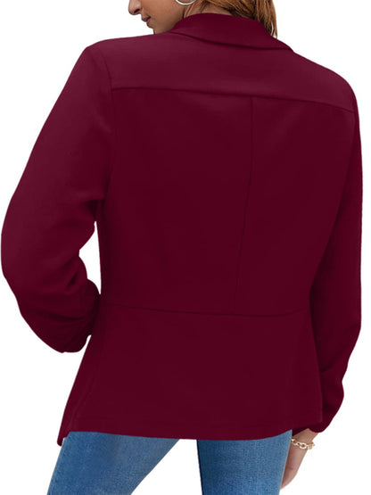 Women's Coat Double-Layer Suit Lapel Small Suit for Casual Wear