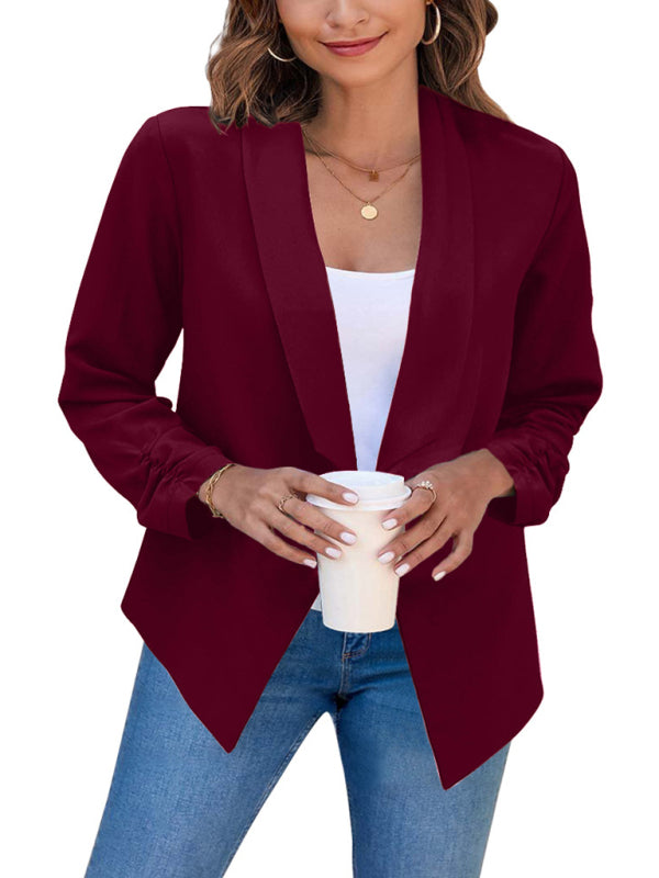 Women's Coat Double-Layer Suit Lapel Small Suit for Casual Wear