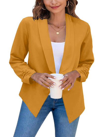Women's Coat Double-Layer Suit Lapel Small Suit for Casual Wear