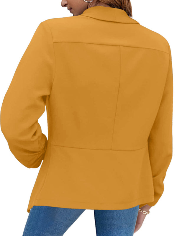 Women's Coat Double-Layer Suit Lapel Small Suit for Casual Wear