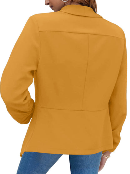 Women's Coat Double-Layer Suit Lapel Small Suit for Casual Wear